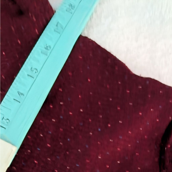 ModCloth Burgundy Confetti Long Sleeve Dress - Large - Picture 6 of 9